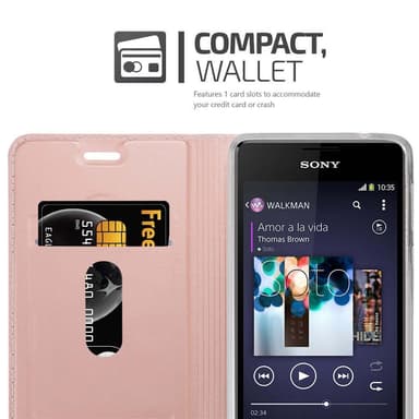 Sony Xperia E1 lommebokdeksel etui (rosa)