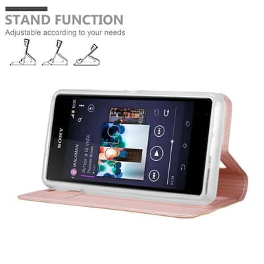 Sony Xperia E1 lommebokdeksel etui (rosa)