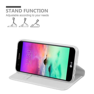 LG K10 2017 lommebokdeksel etui (sølv)