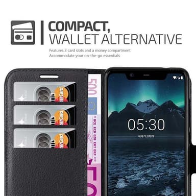 Nokia 5.1 Deksel Etui Case (svart)