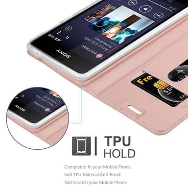 Sony Xperia E1 lommebokdeksel etui (rosa)
