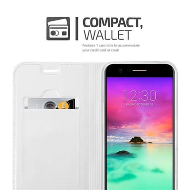 LG K10 2017 lommebokdeksel etui (sølv)