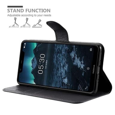 Nokia 5.1 Deksel Etui Case (svart)