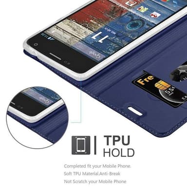 Motorola MOTO G2 lommebokdeksel etui (blå)
