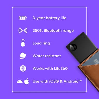 Life360 Tile Slim (2024) - 1-Pack (Black)