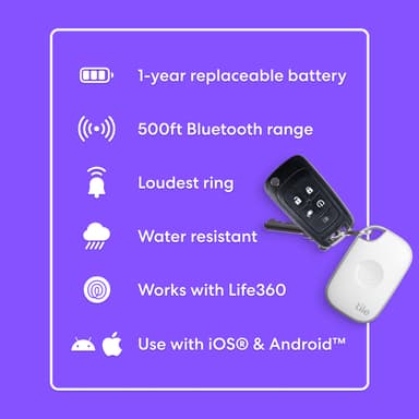 Life360 Tile Pro (2024) - 2-Pack (Black/White)