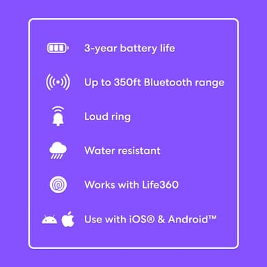 Life360 Tile Essentials Pack (2024) - 4-Pack (2 Black Mates/Slim/Sticker)