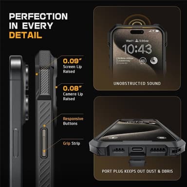 SUPCASE UB Grip deksel iPhone 16 - Svart