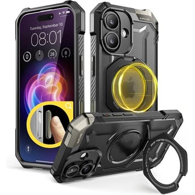 SUPCASE UB Grip deksel iPhone 16 - Svart