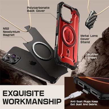 SUPCASE UB Mag XT deksel iPhone 16 Pro Max - Ruddy