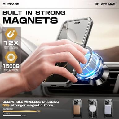 SUPCASE UB Pro Mag deksel iPhone 16 Pro - TiGray