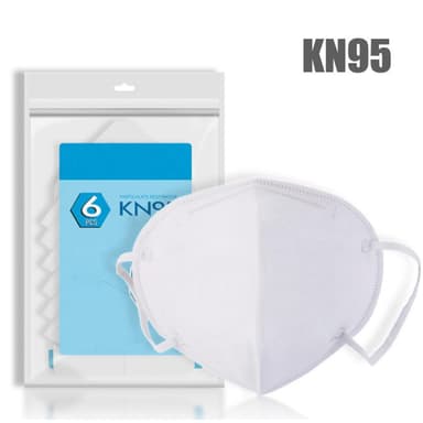 FFP2 munnbeskyttelse - ansiktsmaske - KN95 respirator 6 stk