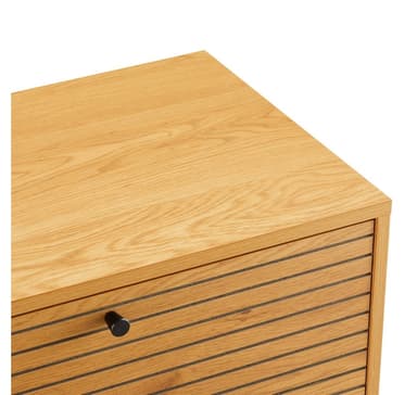 TV-bord LINE 120x40xH50cm, melamin med eikebark
