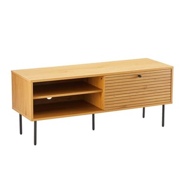 TV-bord LINE 120x40xH50cm, melamin med eikebark