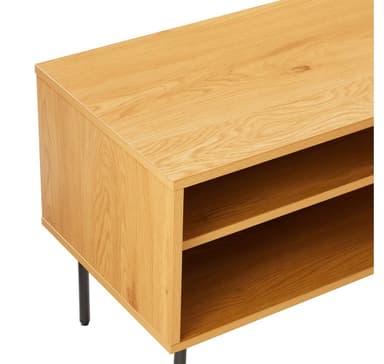 TV-bord LINE 120x40xH50cm, melamin med eikebark