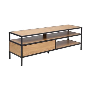 TV-bord HEDVIG 120x33xH40cm, ask/svart