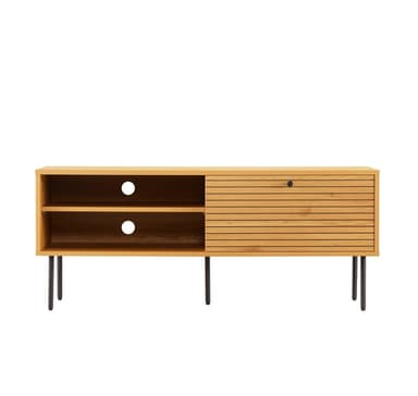 TV-bord LINE 120x40xH50cm, melamin med eikebark