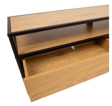 TV-bord HEDVIG 120x33xH40cm, ask/svart