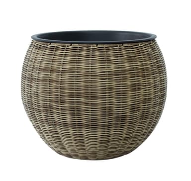 Plantekar WICKER D40xH32cm, lysebrun
