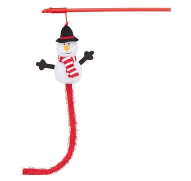 Leke for katter jul lekestang snømann, 31 cm
