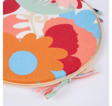 Pute til stol NORDIC FLOWER D38x2,5cm