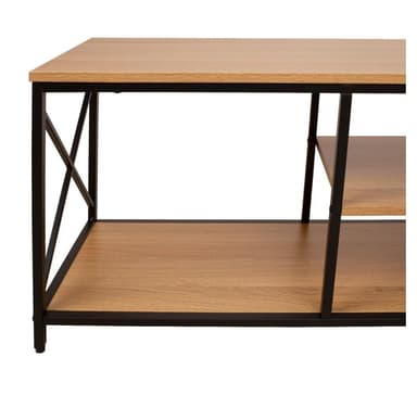 TV-bord STUDY 140x40xH46,5cm, eik/sort