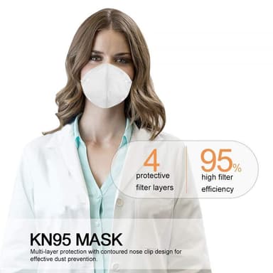 FFP2 munnbeskyttelse - ansiktsmaske - KN95 respirator 6 stk