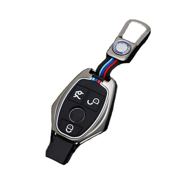 Mercedes Benz nøkkelbrikkedeksel for E-klasse, gammel og ny C260l/C200/GLB/A200 Svart+grå