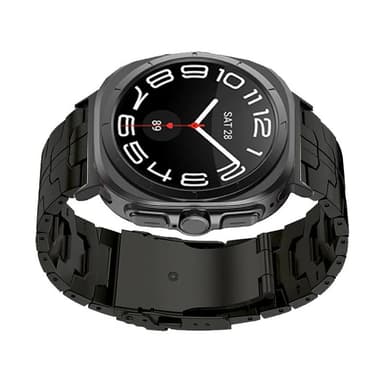 Iron Man Edition Titanium klokkerem for Samsung Galaxy Watch 7 Ultra 47mm Sort