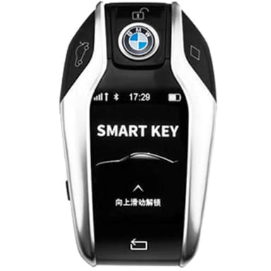 BMW nøkkelbrikkedeksel for BMW 3-serie, 5-serie, 7-serie, 1-serie Svart+grå
