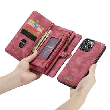 CaseMe mobildeksel 008 8-kort iPhone 15 Pro Max - Rød