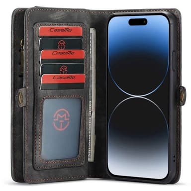 CaseMe mobildeksel 008 8-kort iPhone 15 - Svart/grå