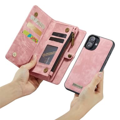 CaseMe mobildeksel 008 8-kort iPhone 16 Plus - Rosa