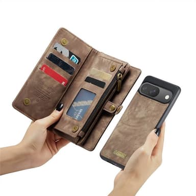CaseMe mobildeksel 008 8-kort Google Pixel 9 - Brun