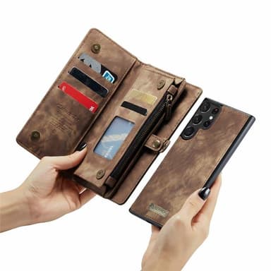 CaseMe mobildeksel 008 8-kort Samsung Galaxy S24 Ultra - Brun