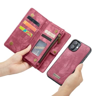 CaseMe mobildeksel 008 8-kort iPhone 16 - Rød