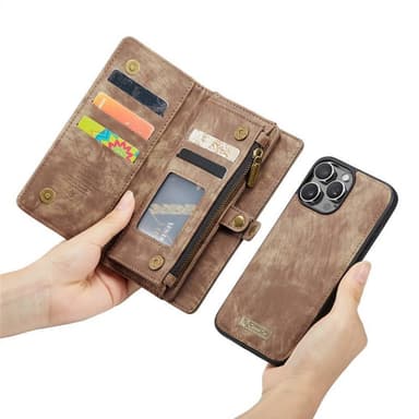 CaseMe mobildeksel 008 8-kort iPhone 16 Pro Max - Brun