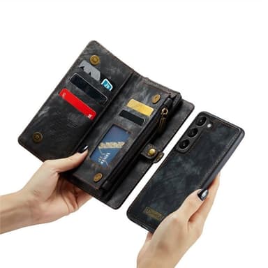 CaseMe mobildeksel 008 8-kort Samsung Galaxy S23 FE - Svart/grå