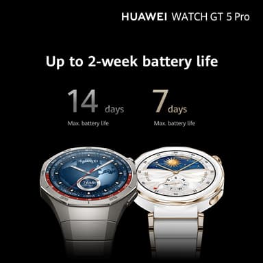 Huawei Watch GT 5 Pro sportsklokke 46mm (sort) + FreeBuds 5i gavepakke