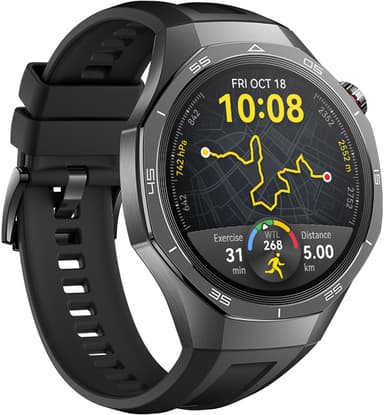 Huawei Watch GT 5 Pro sportsklokke 46mm (sort) + FreeBuds 5i gavepakke