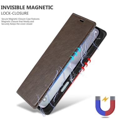 iPhone 16 lommebokdeksel Case Cover (Brun)