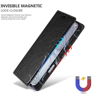 iPhone 16 lommebokdeksel Case Cover (Svart)