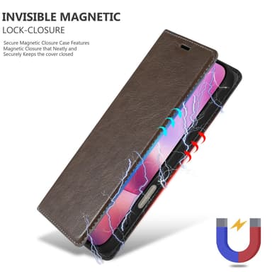 iPhone 16 PRO MAX lommebokdeksel Case Cover (Brun)
