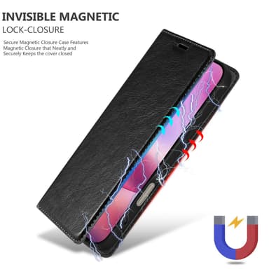 iPhone 16 PRO lommebokdeksel Case Cover (Svart)