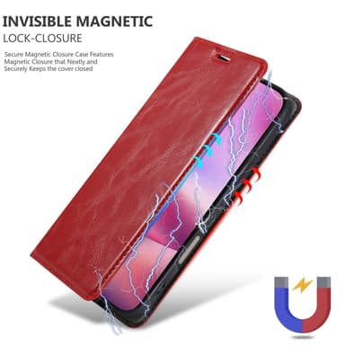 iPhone 16 PRO lommebokdeksel Case Cover (Rød)