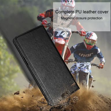 iPhone 16 PRO lommebokdeksel Case Cover (Svart)
