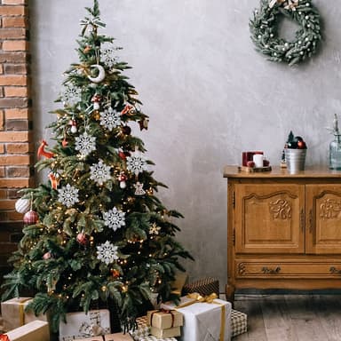 Julepynt Snøkrystall sølv 12-pak