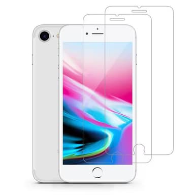 iPhone 8 skjermbeskytter i herdet glass (2-pakning)