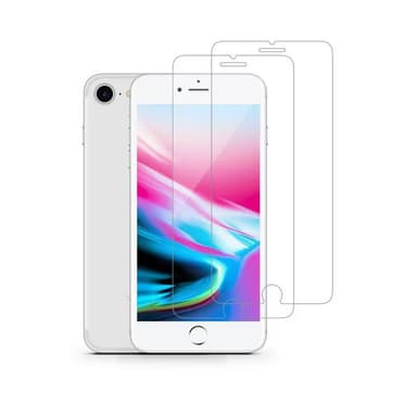 iPhone 8 skjermbeskytter i herdet glass (2-pakning)
