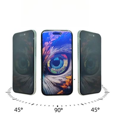 2-Pack Privacy Screen Protector for iPhone - Anti-Spy Tempered Glass iPhone 15 Plus